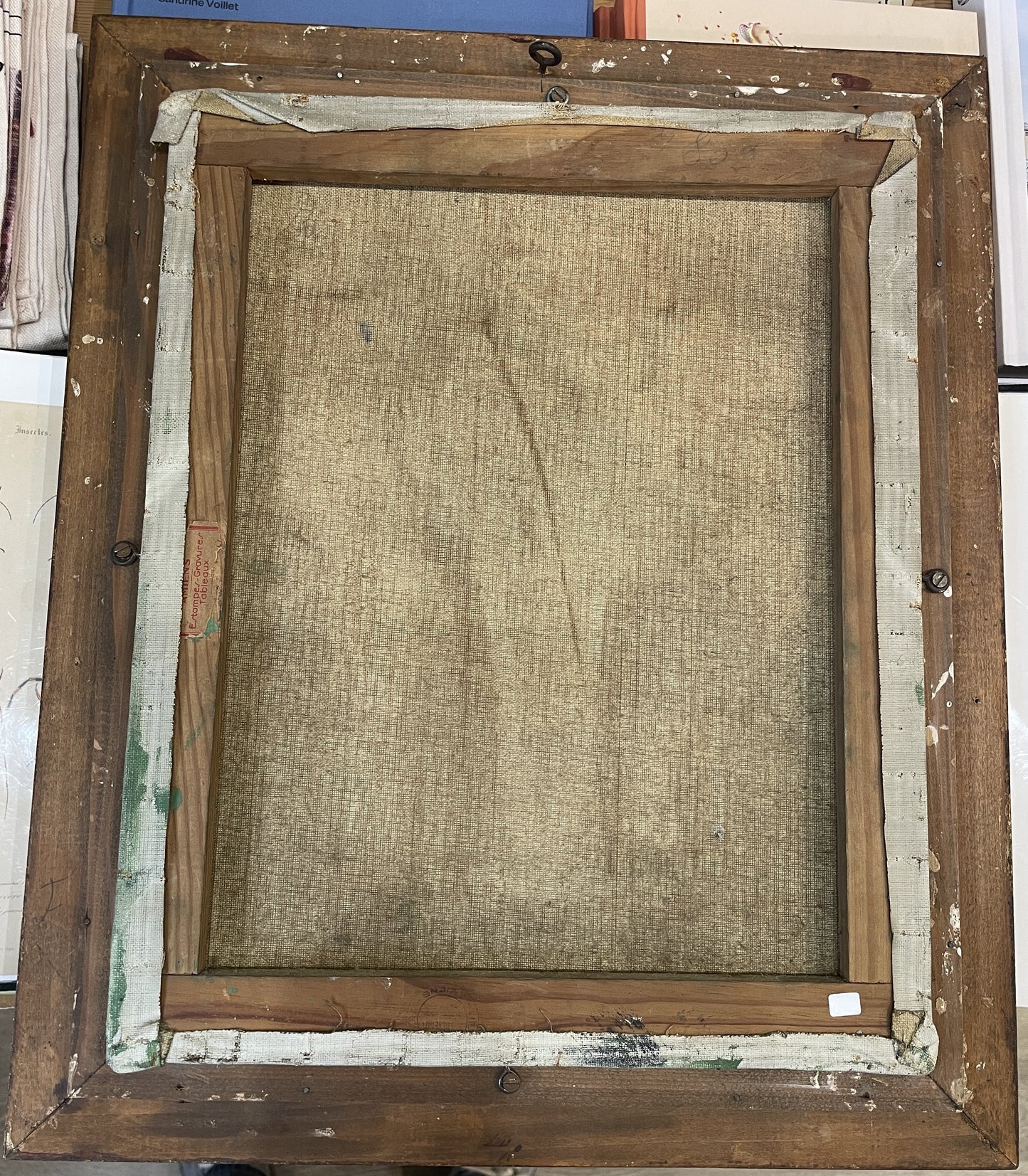 Antique French Oil on Canvas Flower Roses Still Life c1920