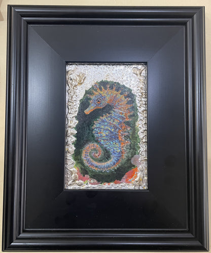Opalescence - Original Framed Oil and Gold Leaf on Board Painting by Mercurial Muse