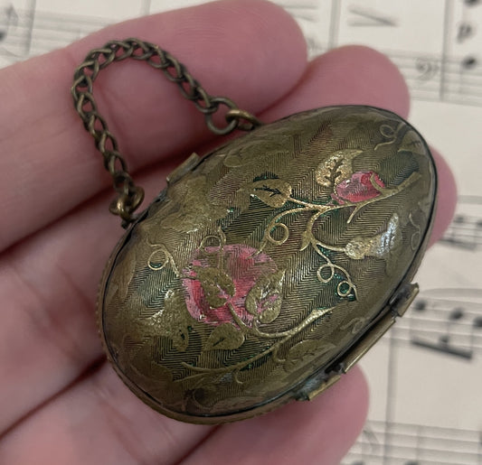 Rare Small Antique French Rosary Case Holder Box c1880