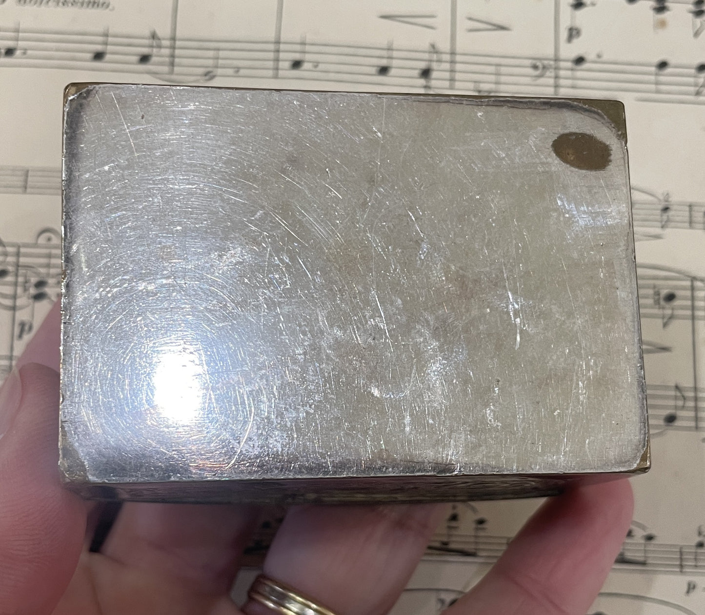 Antique French Joan of Arc Bronze Jewelry Box c1920