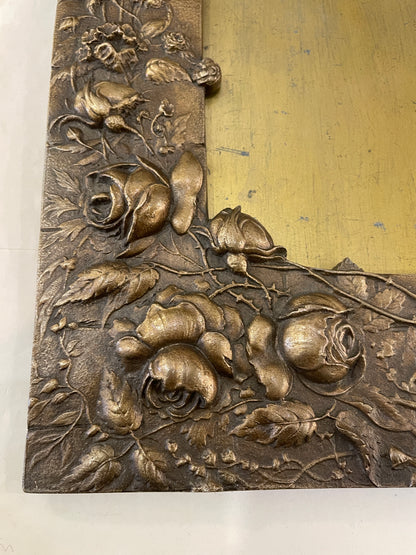 Rare Antique French Art Nouveau Bronze Frame Flower Butterfly Insects c1880