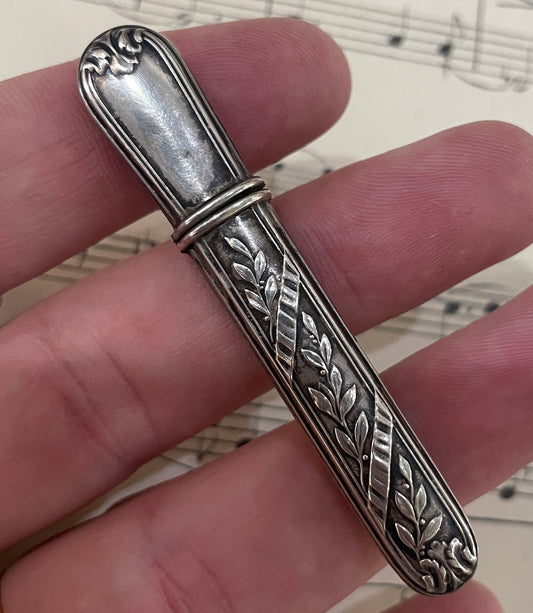Antique Sterling Silver Needle Case c1900