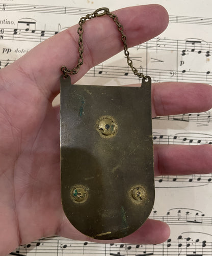 Small Antique French Virgin Mary Madonna Holy Water Font c1920