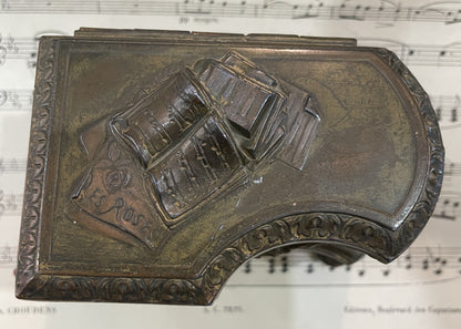 Rare Antique French Piano jewelry box with pink cushion c1900