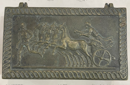 Rare Antique French Max LeVerrier Bronze Box Herakles Hercules c1930