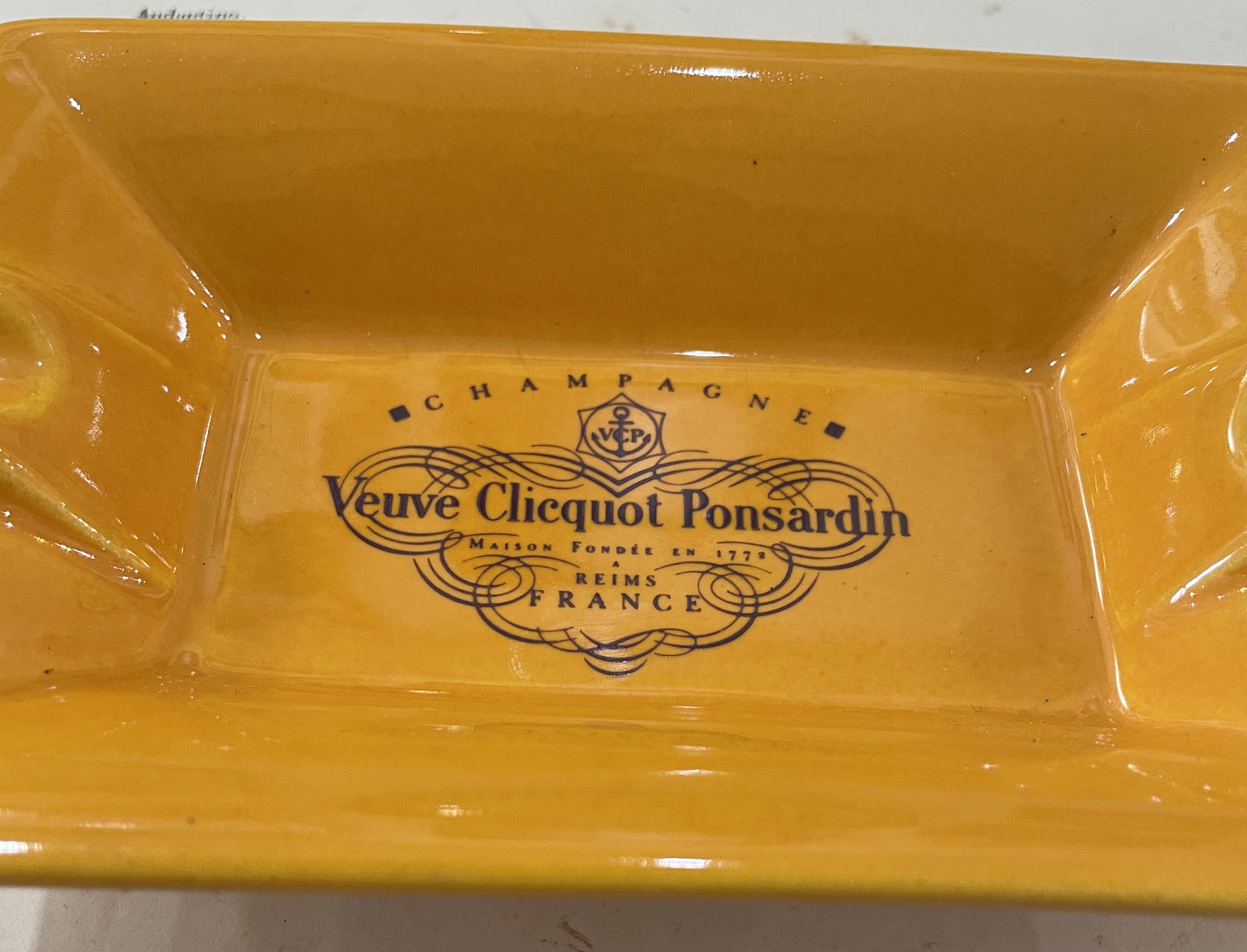 Rare Vintage French Porcelain Ash Tray Champagne Veuve Clicquot Ponsardin