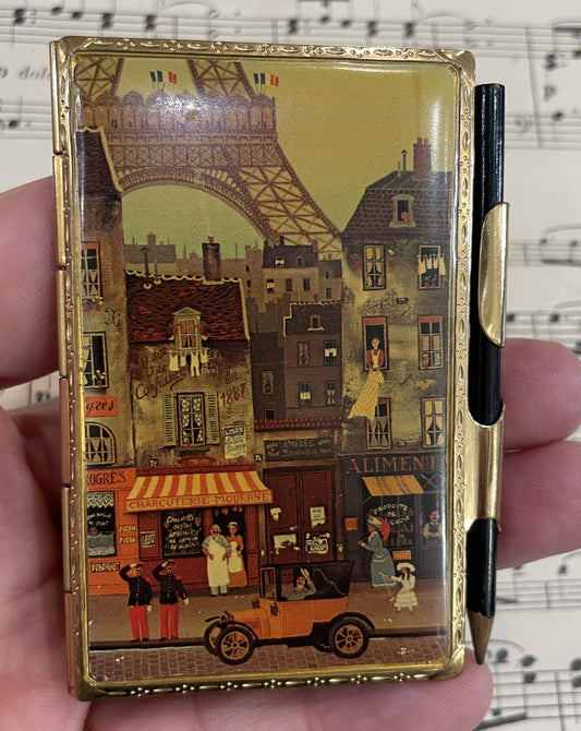 Vintage French Dance Card Eiffel Tower Paris