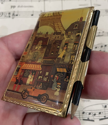 Vintage French Dance Card Eiffel Tower Paris