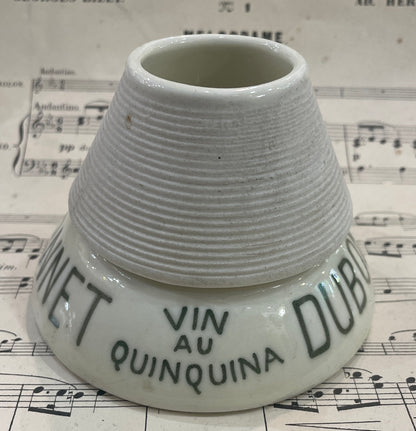 Antique French Advertising Match Striker Holder Dubonnet Ceramic Porcelain c1920