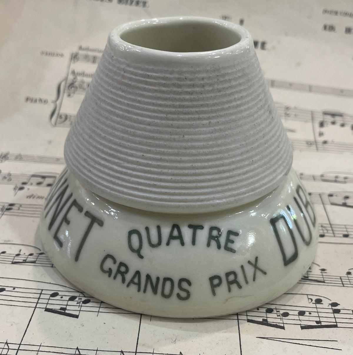 Antique French Advertising Match Striker Holder Dubonnet Ceramic Porcelain c1920