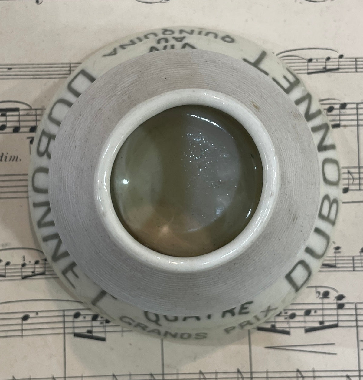 Antique French Advertising Match Striker Holder Dubonnet Ceramic Porcelain c1920