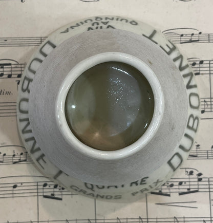 Antique French Advertising Match Striker Holder Dubonnet Ceramic Porcelain c1920