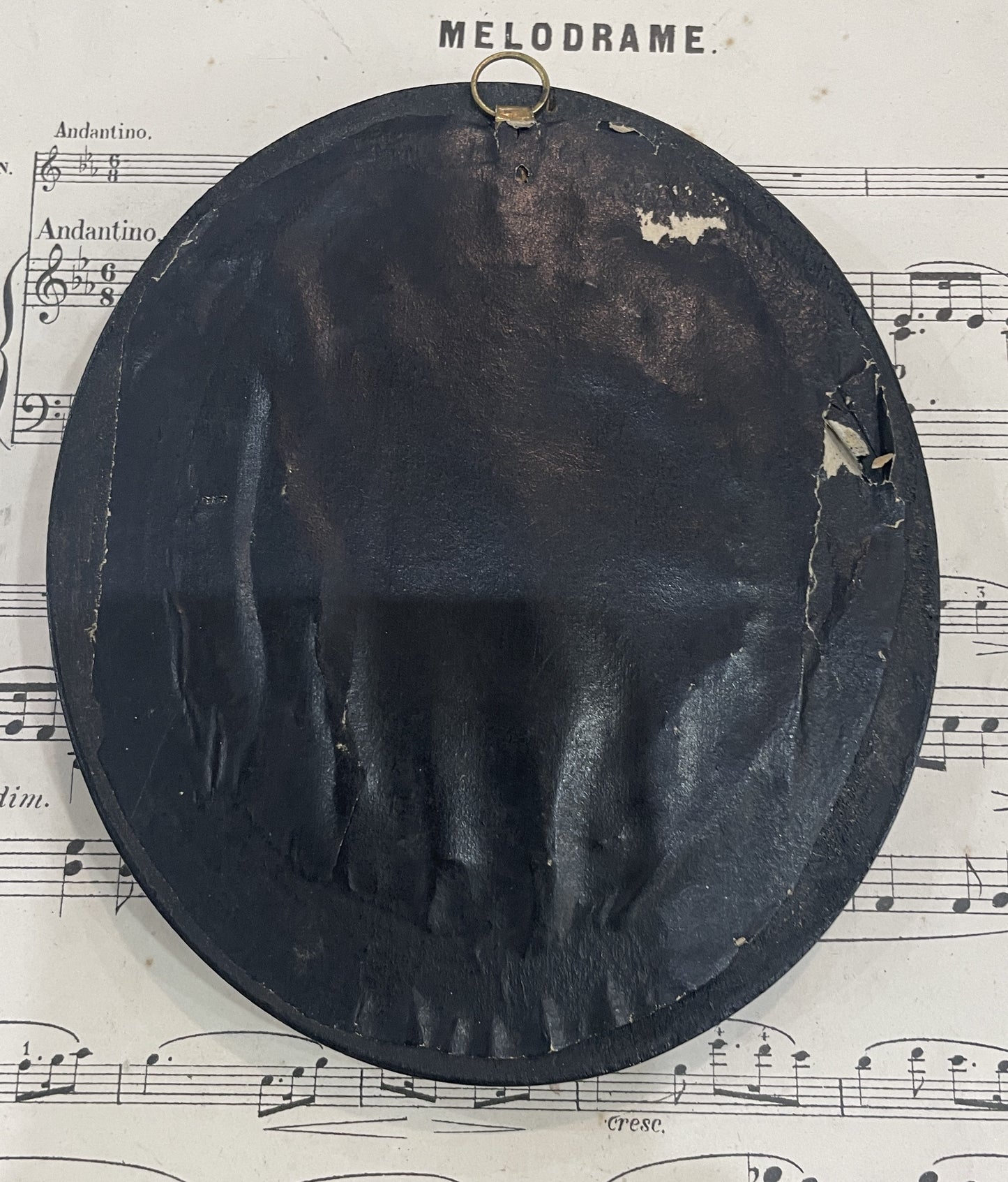 Rare Antique French Mourning Hair Art Domed Glass Wooden Frame Tomb Tree c1880