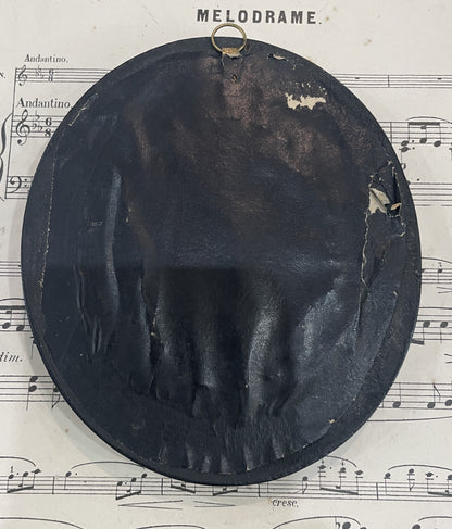 Rare Antique French Mourning Hair Art Domed Glass Wooden Frame Tomb Tree c1880
