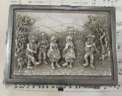 RARE Large Antique French Petrifying Well Jewelry Box c1900