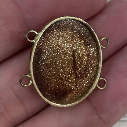 Rare Antique Italian Micromosaic Micro Mosaic Pendant Roman Ruin Goldstone c1880