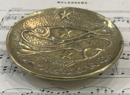 Antique French Max Le Verrier Bronze Tray Pisces c1940