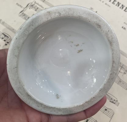 Antique French Advertising Match Striker Holder Cassis Mugnet Ceramic Porcelain c1920