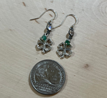 Sterling Four Leaf Clover Earrings