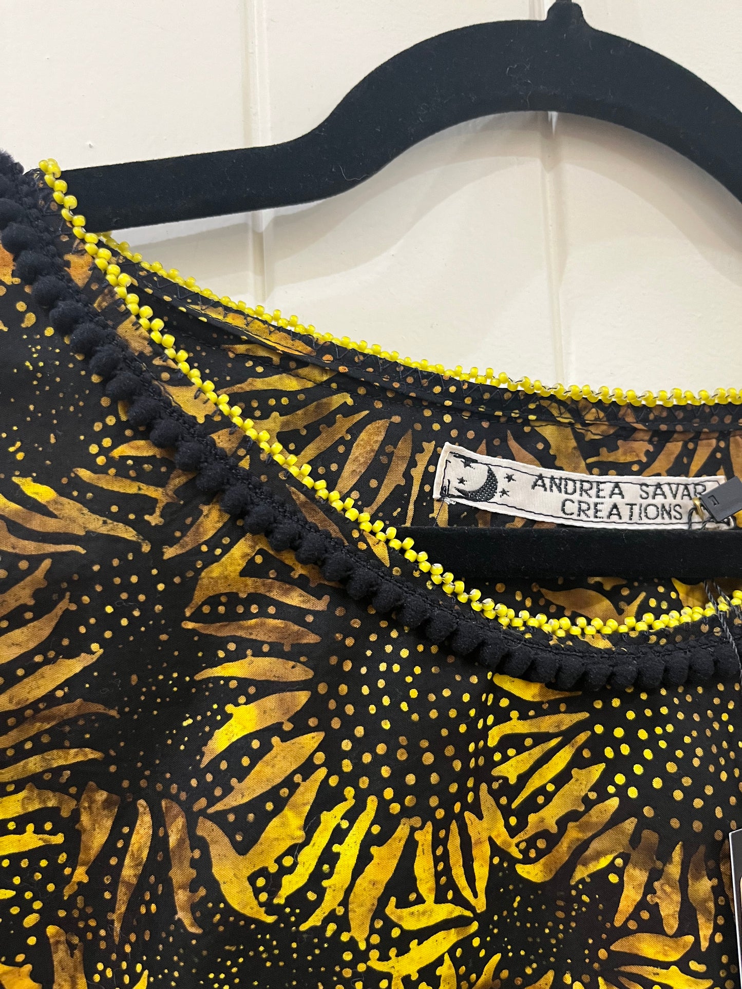 Sunflower Shirt with beaded collar