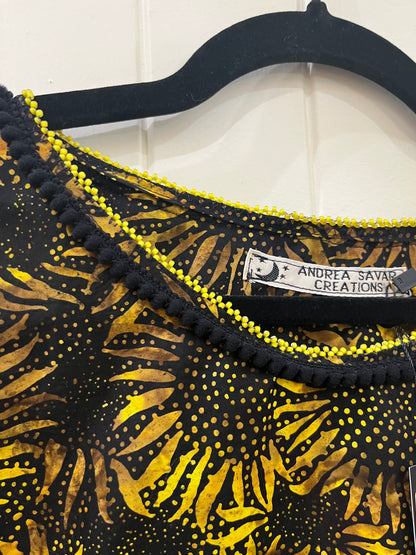 Sunflower Shirt with beaded collar
