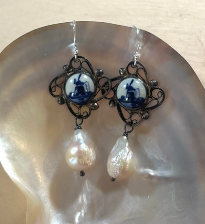 Pearl Delph Sterling earrings