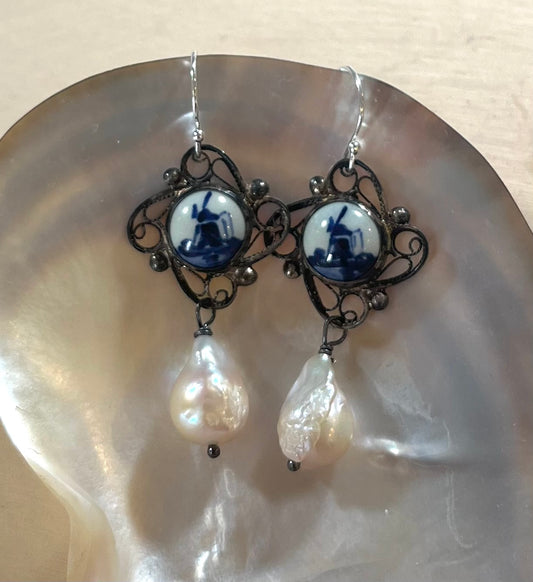 Pearl Delph Sterling earrings
