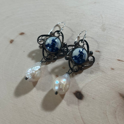 Pearl Delph Sterling earrings