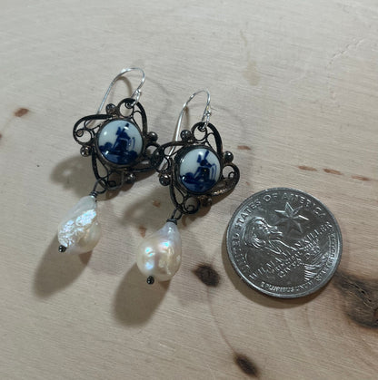 Pearl Delph Sterling earrings