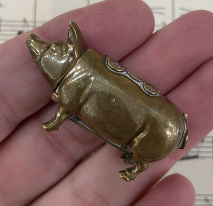 Rare Antique French Match Case Vesta Pig Car c1900