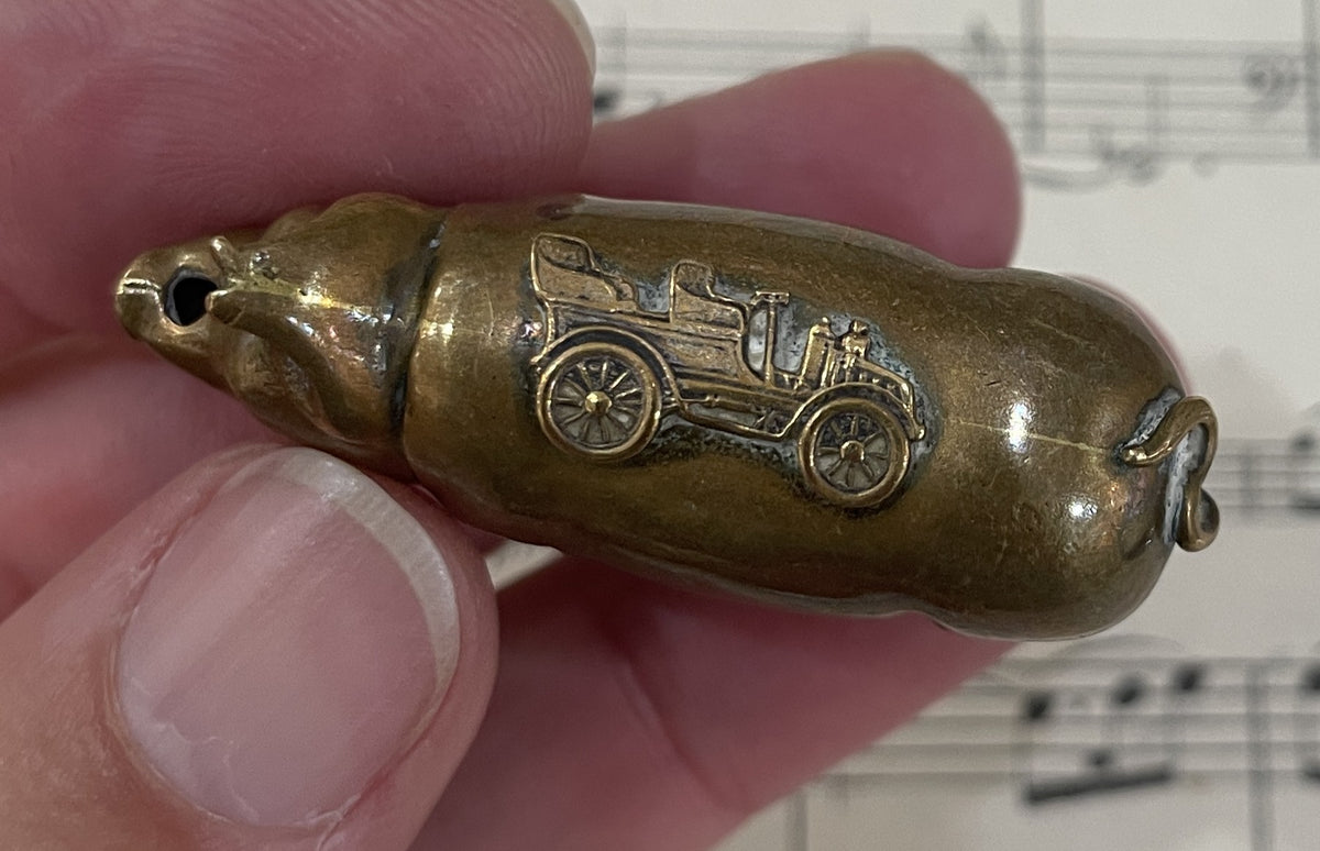 Rare Antique French Match Case Vesta Pig Car c1900