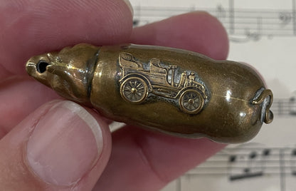 Rare Antique French Match Case Vesta Pig Car c1900