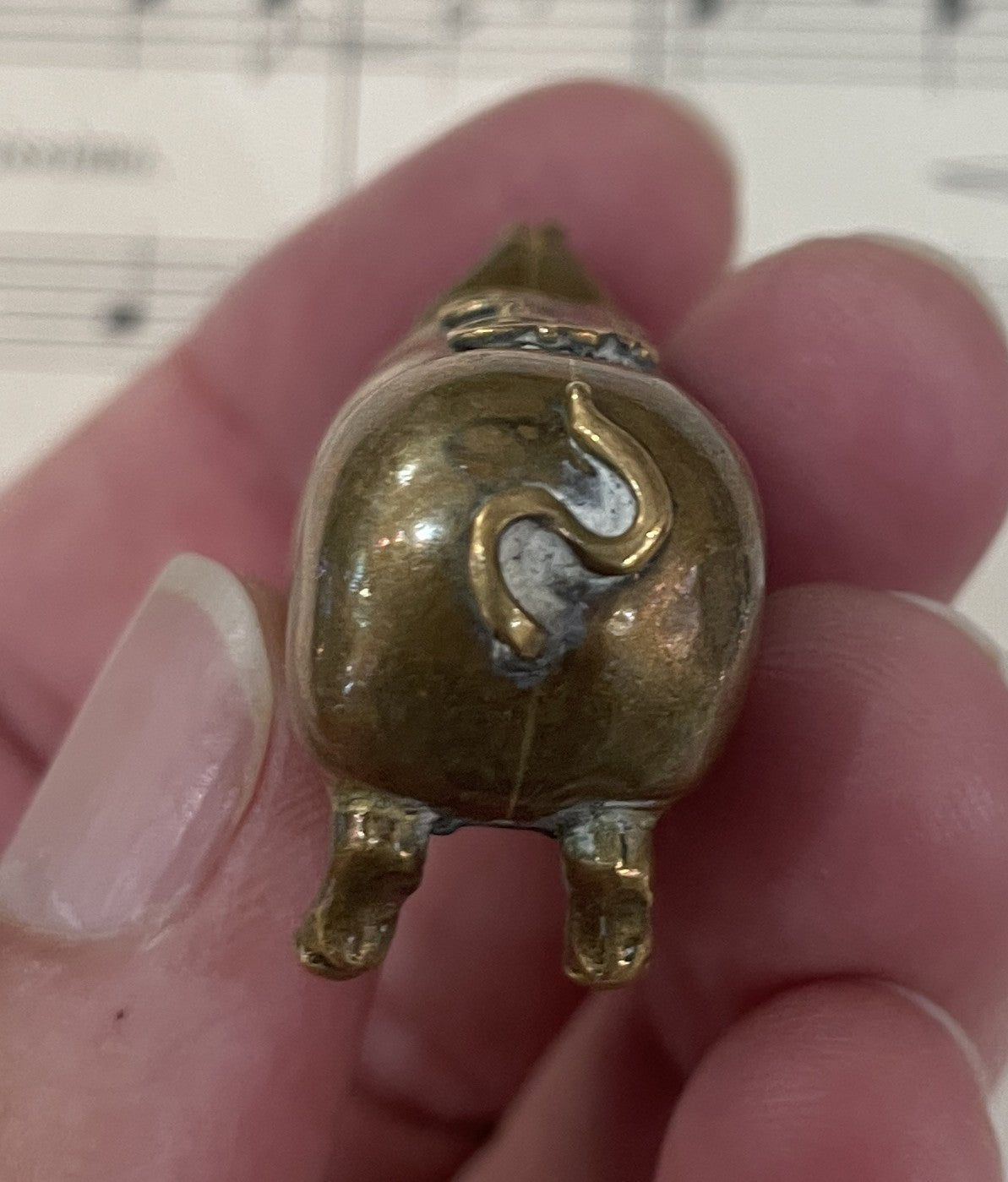 Rare Antique French Match Case Vesta Pig Car c1900