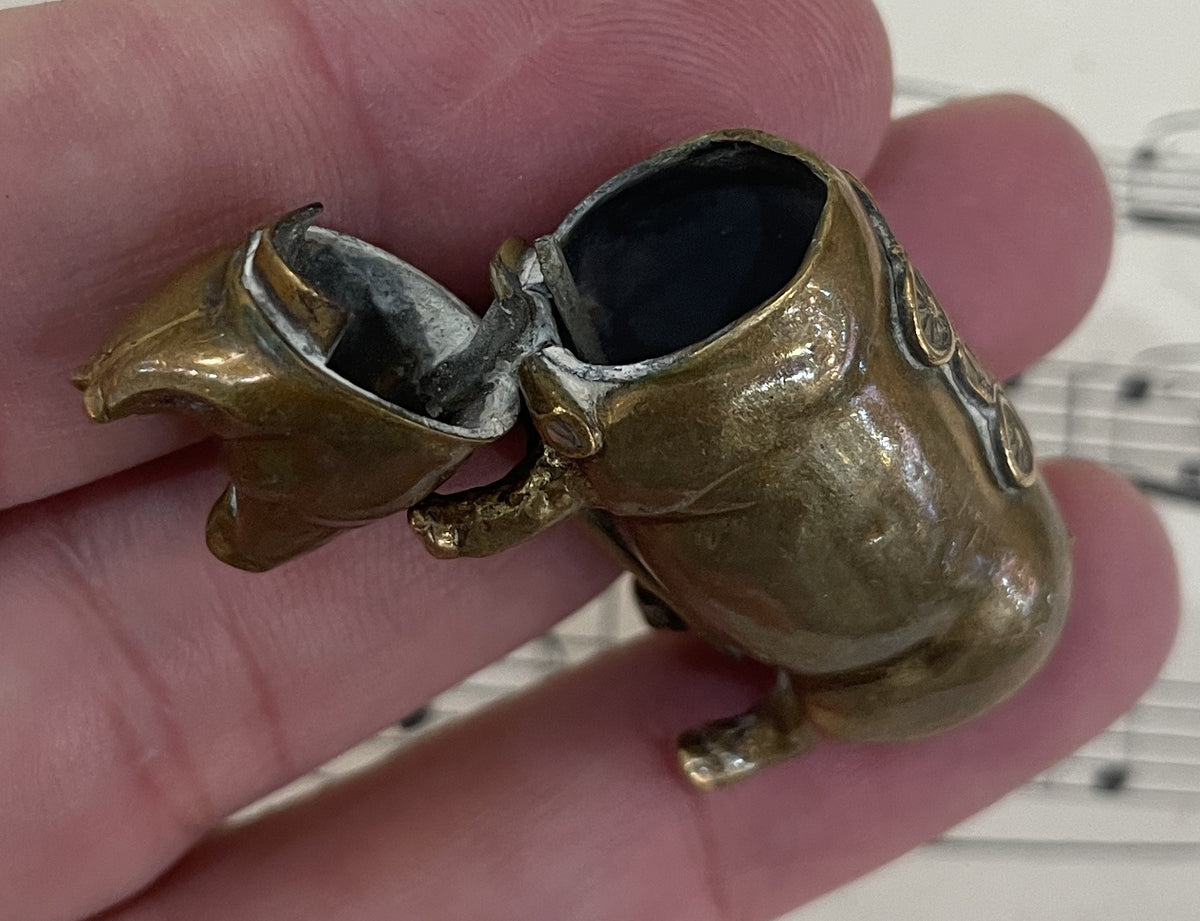 Rare Antique French Match Case Vesta Pig Car c1900