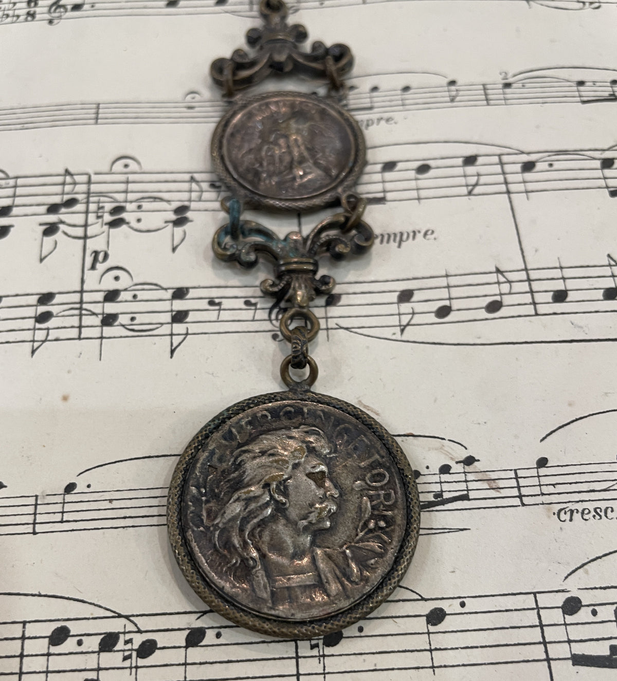Rare Antique French Brennus Vercingetorix Chatelaine c1900