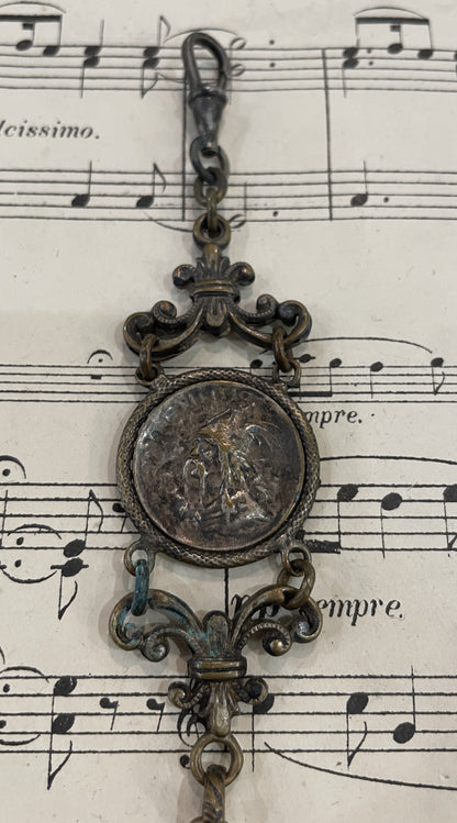 Rare Antique French Brennus Vercingetorix Chatelaine c1900