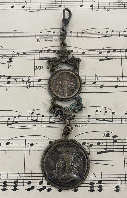 Rare Antique French Brennus Vercingetorix Chatelaine c1900