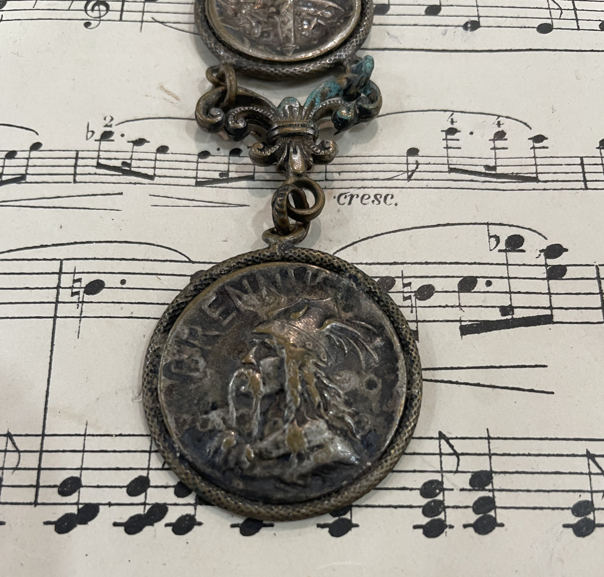 Rare Antique French Brennus Vercingetorix Chatelaine c1900