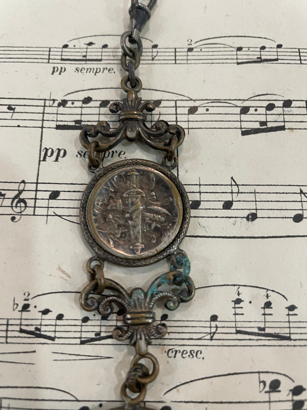 Rare Antique French Brennus Vercingetorix Chatelaine c1900