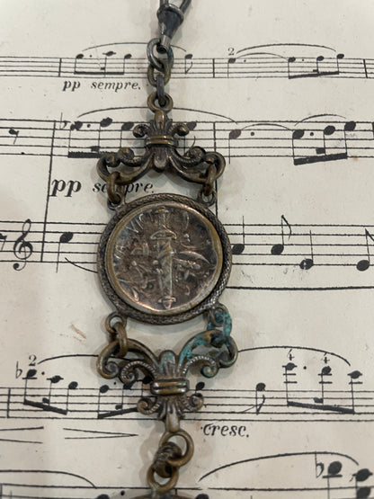 Rare Antique French Brennus Vercingetorix Chatelaine c1900