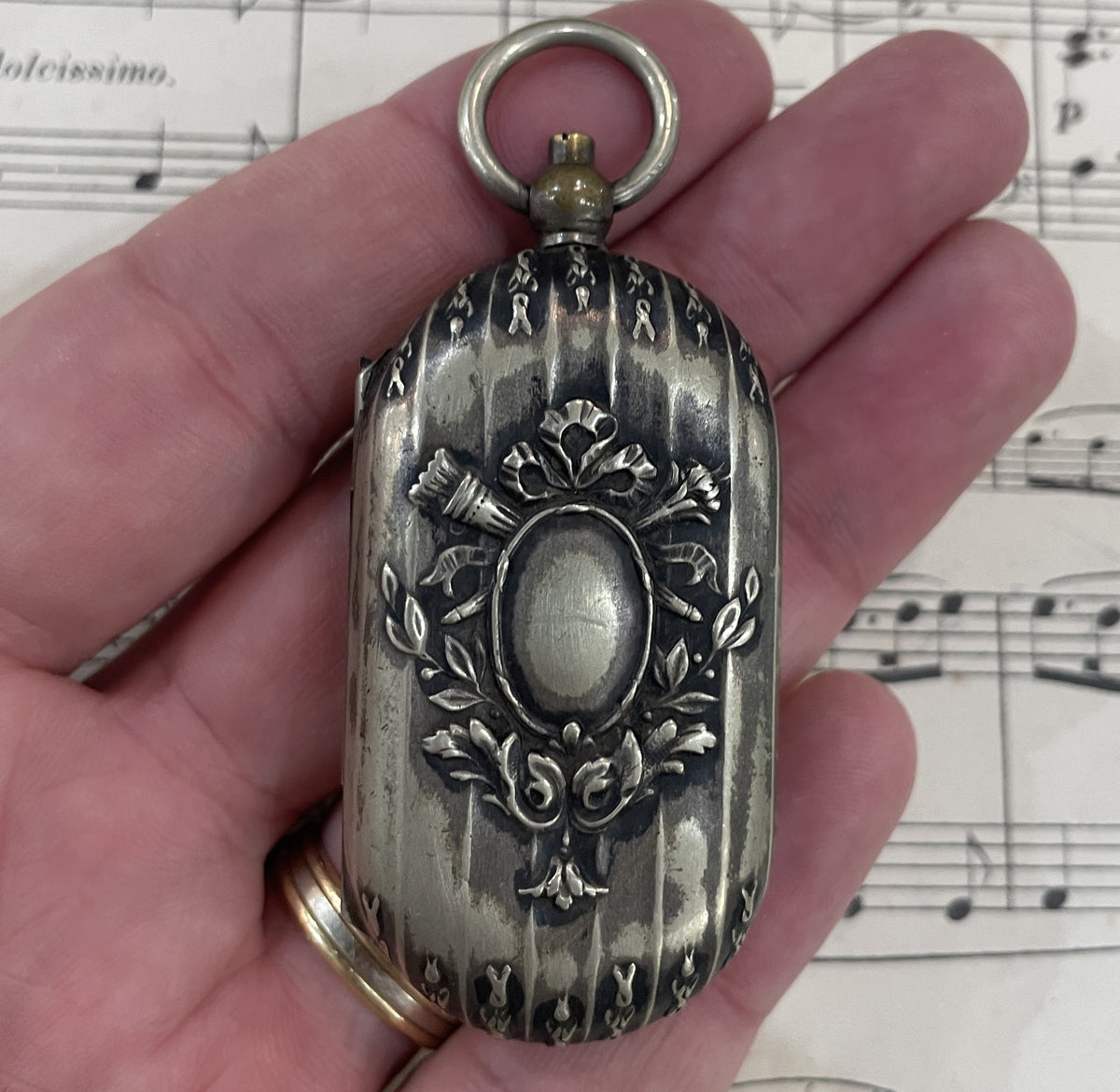 Rare Antique French Art Nouveau Sovereign Coin Holder c1890