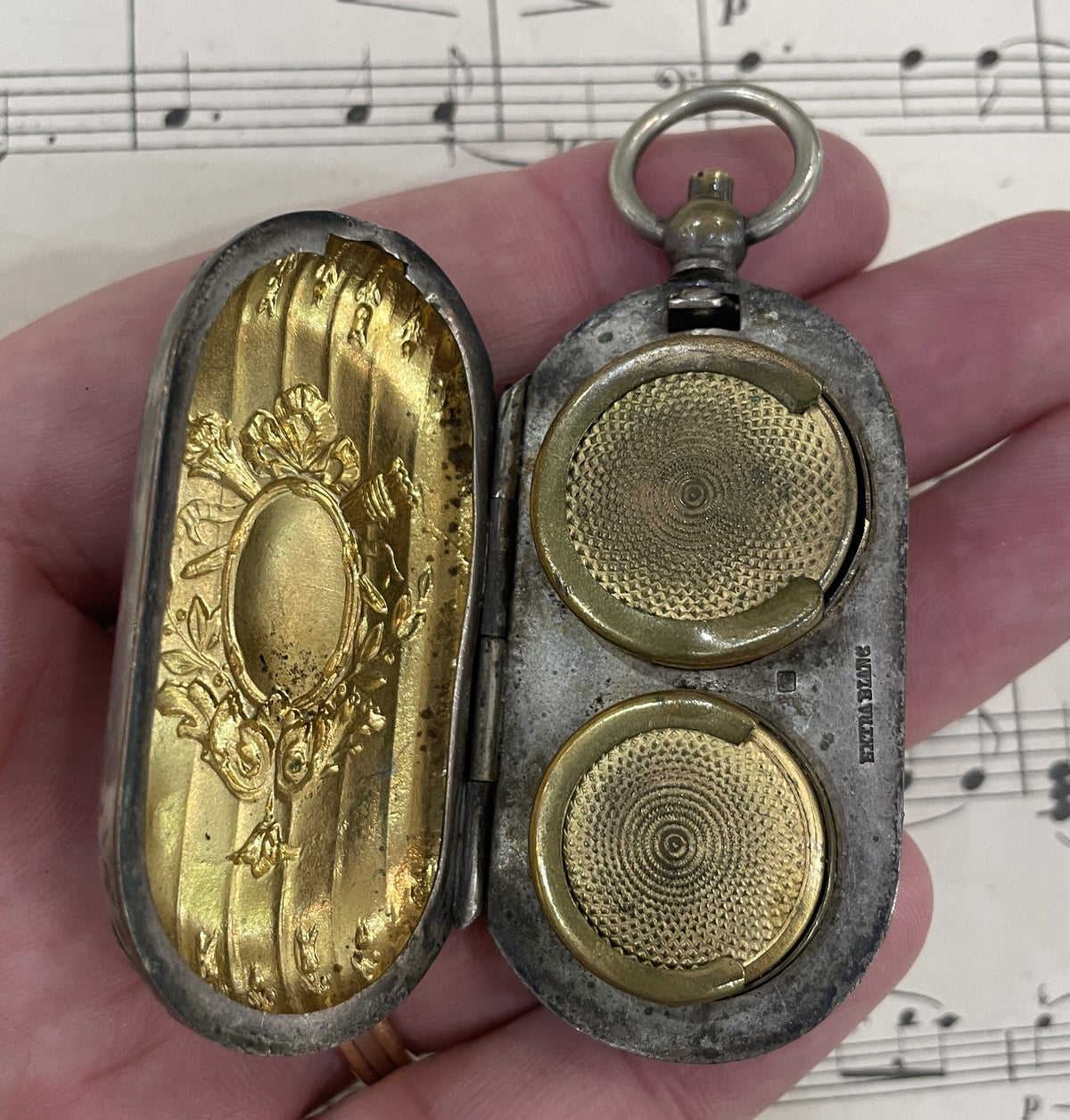 Rare Antique French Art Nouveau Sovereign Coin Holder c1890