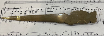 Rare Antique French Bronze Art Nouveau Letter Opener Flowers Signed Jacquelin c1880