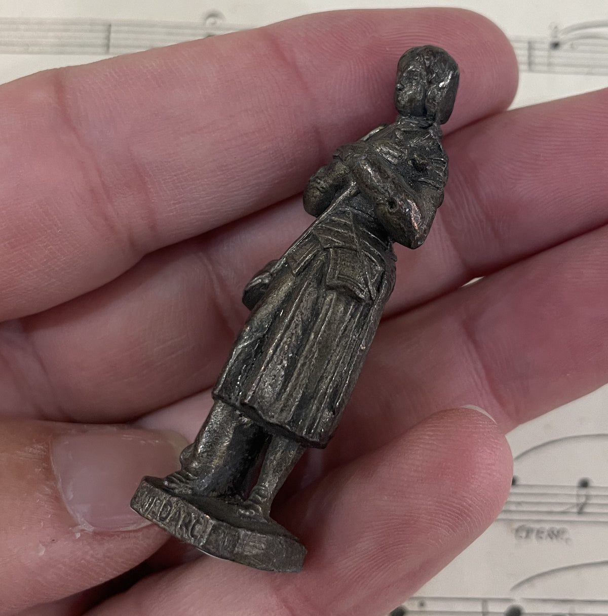 Small Antique French Joan of Arc Statue Sculpture c1900