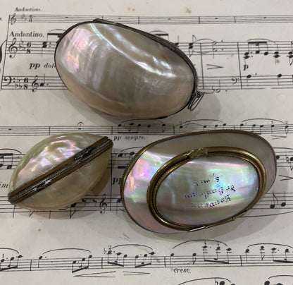 Rare Antique French Mother of Pearl Rosary Case Holder Box c1880