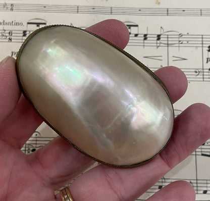 Rare Antique French Mother of Pearl Rosary Case Holder Box c1880