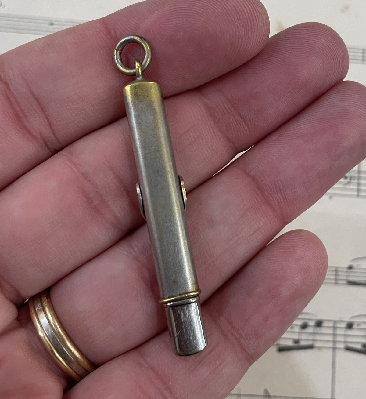 Antique French Art Nouveau Silver Plated Pencil Fleur de Lys 1920