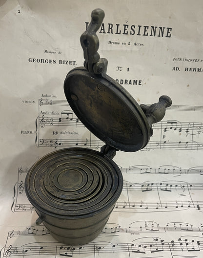 Rare Antique Bronze Pile Stack Weight of Nuremberg 18th century