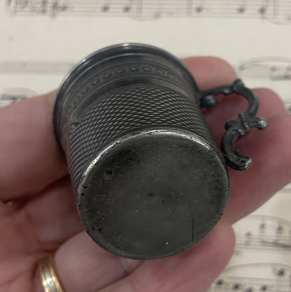 Antique French Silver Plated Cup Souvenir of Notre Dame de Bon Encontre c1920