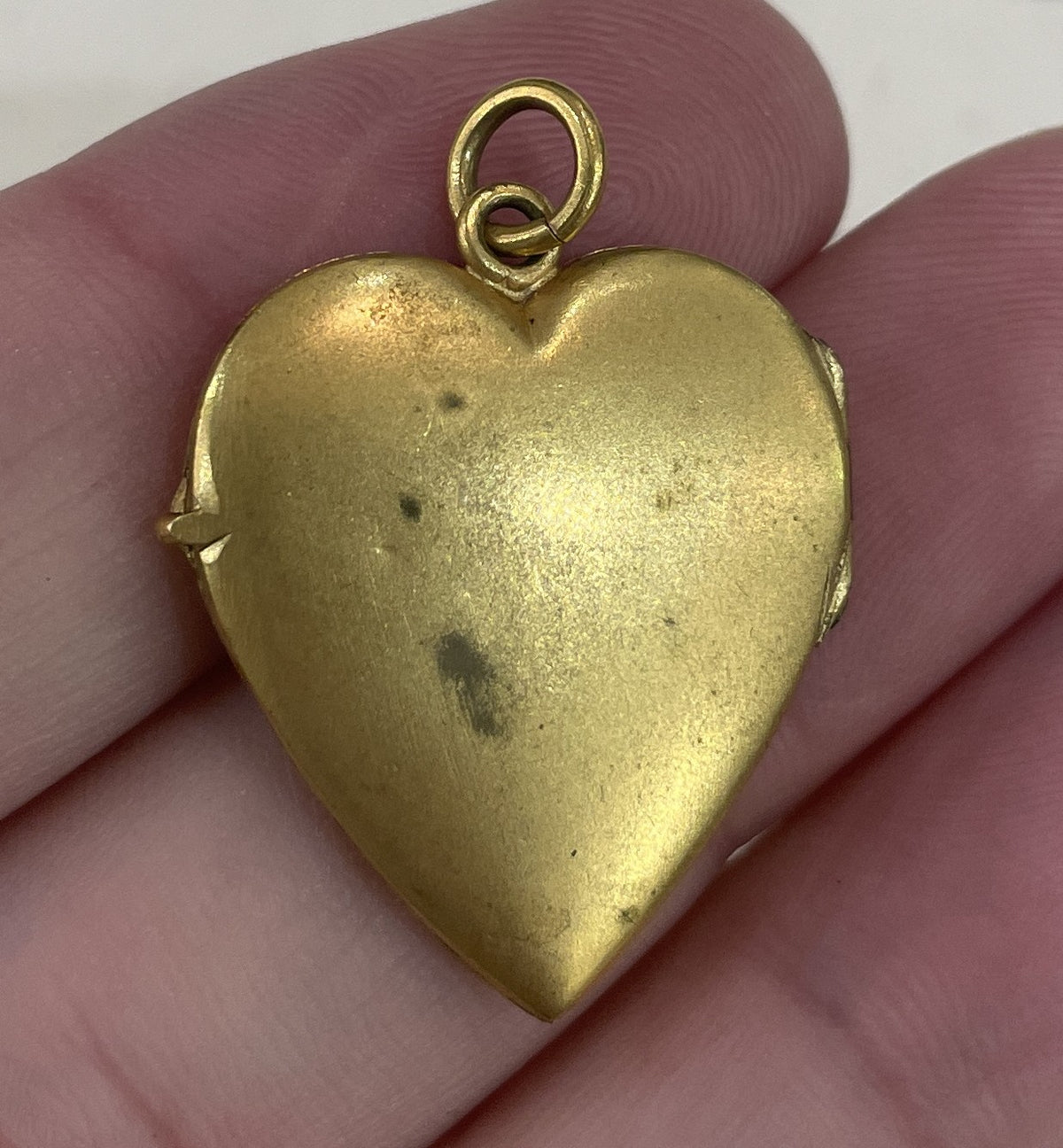 Antique French Art Deco Locket Pendant Heart c1930